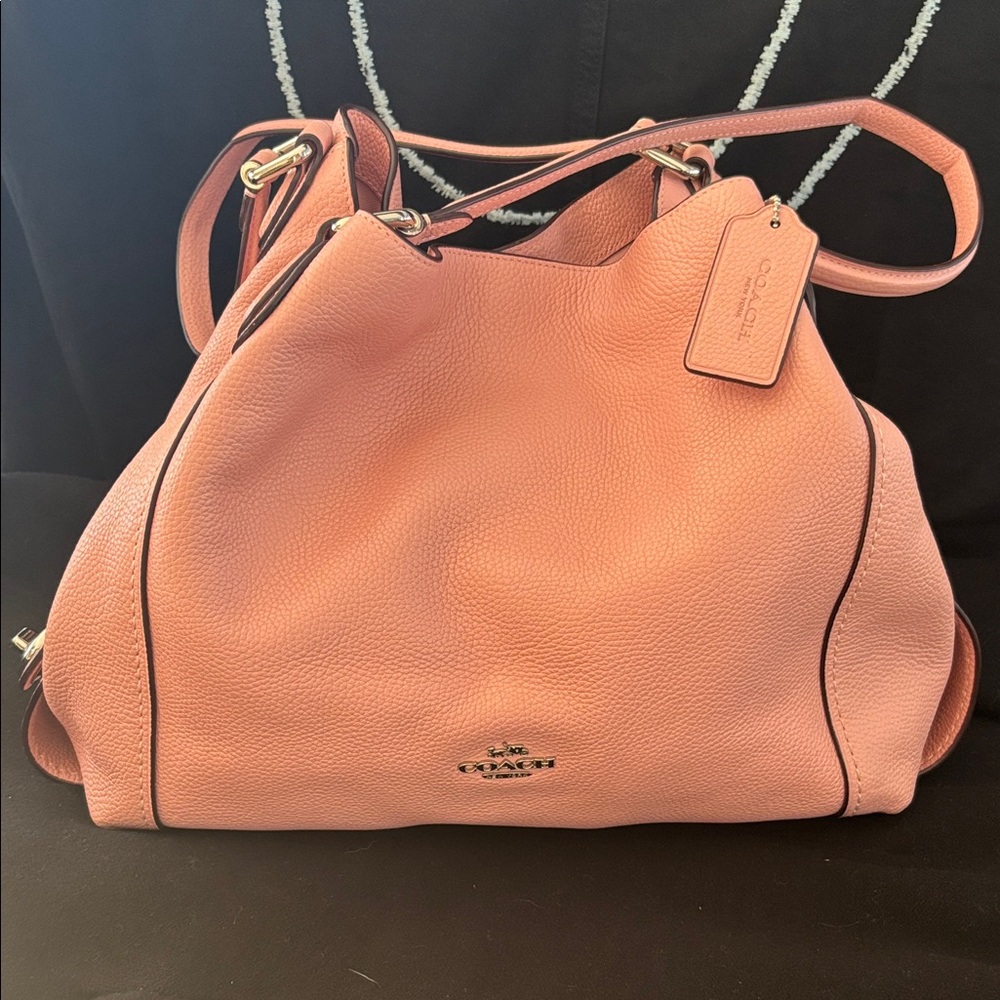 Coach Pink Leather Shoulder Bag